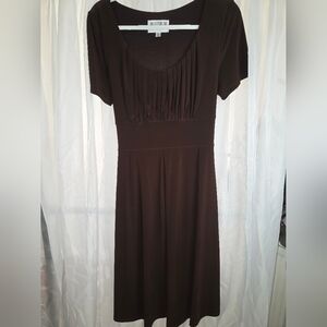 Julian Taylor Chocolate Brown Midi Dress